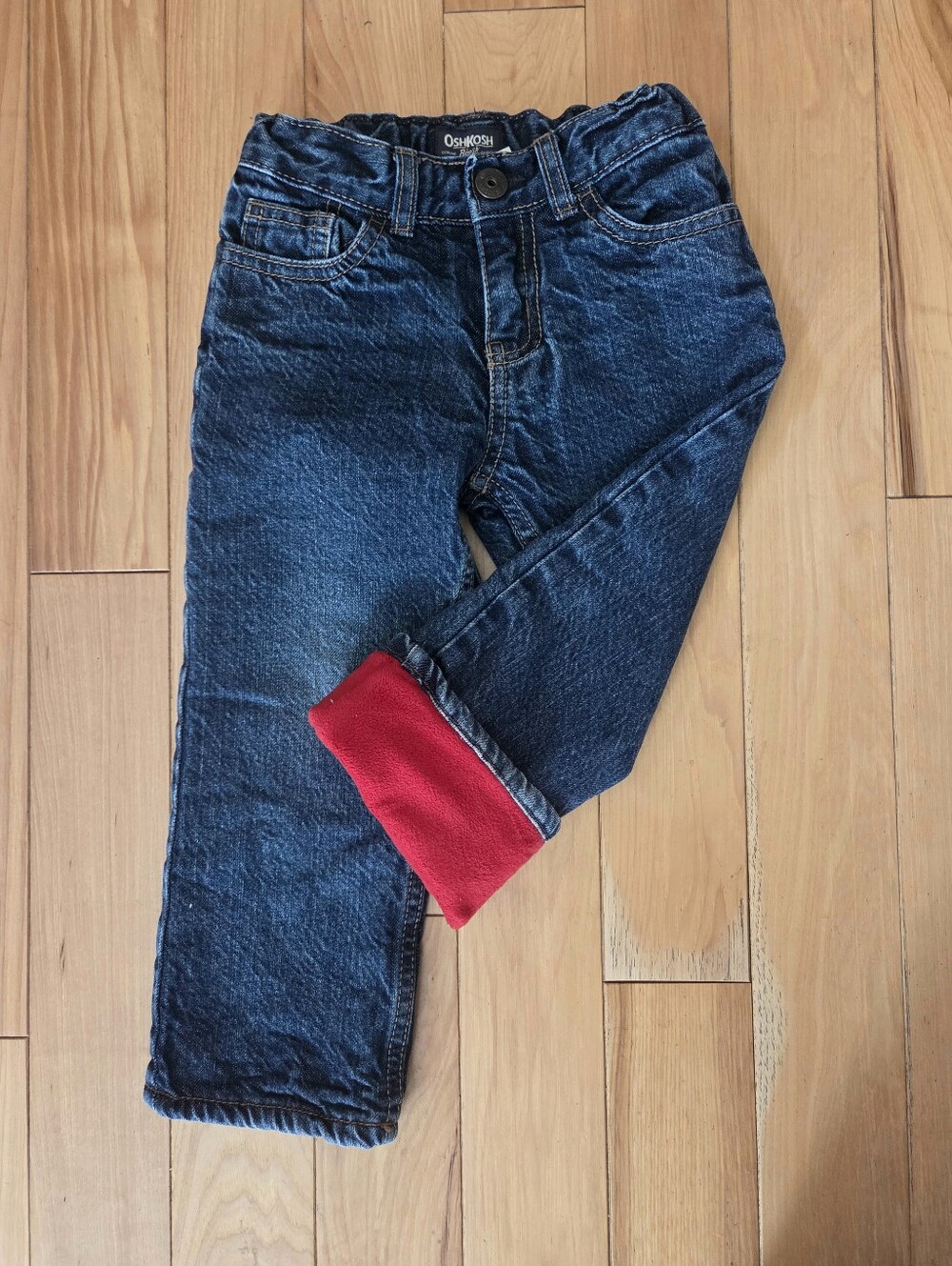 OshKosh Dark Blue Denim Jeans with Fleece Lining